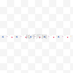 漂浮卡通图片_彩色漂浮三角分割线
