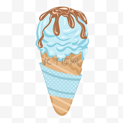 蓝色巧克力味冰淇淋