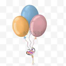透明彩色气球图片_生日庆贺装饰彩色气球