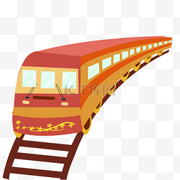 轨道交通列车图片_带花纹的红色的小火车