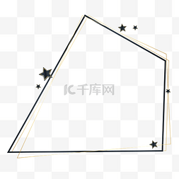 简约黑金边框图片_黑金简约金丝边框