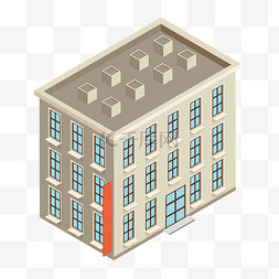 灰色教学楼建筑元素