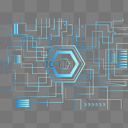 科技芯片元素图片_蓝色电子科技芯片