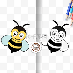 honeybee clipart black and white 飞翔小蜜