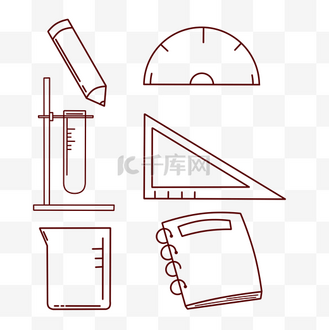 线描文具组合