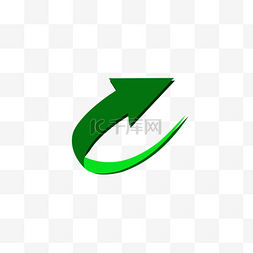 绿色循环透气箭头