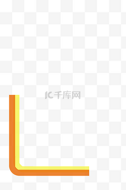 pop卡通图片_POP海报边框桔和黄组合左下角2分