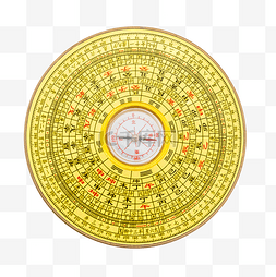 风水罗盘图图片_黄色指南针罗盘