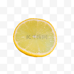 一片黄色柠檬