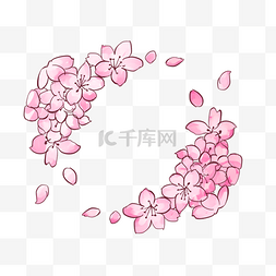 粉色唯美桃花图片_桃花花朵唯美边框