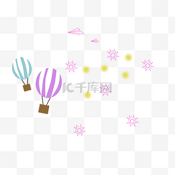 热气球漂浮物图片_卡通漂浮物素材