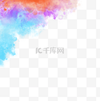 水墨效果图片素材彩色烟雾水墨效果