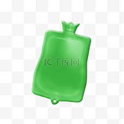 绿色写实暖水袋