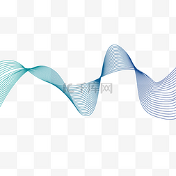 波浪线条波动抽象