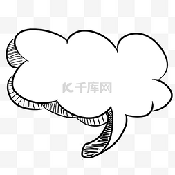 云朵漫画风格图片_手绘爆炸云对话框