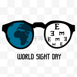世界视觉日创意简单世界眼日