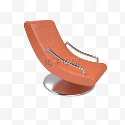 3D写实皮质靠椅