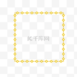 金色菱形组合线条边框