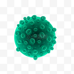 绿色圆球图片_绿色艾滋病病毒