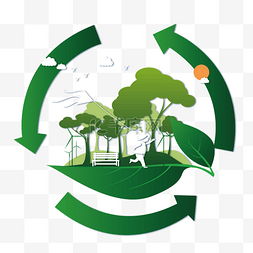 树剪影图片_绿色环保节能