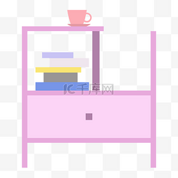 粉色书桌家具