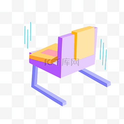 紫色生活椅子