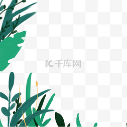 绿叶创意图案图片_植物绿叶装饰下载
