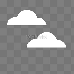 风景图片_白色创意圆弧云朵元素