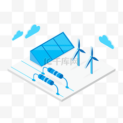 风车太阳能图片_资源能源