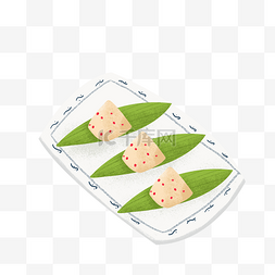 粽子叶图片_端午节粽子美食设计素材