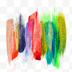 混色彩色抽象笔刷glitter颗粒感