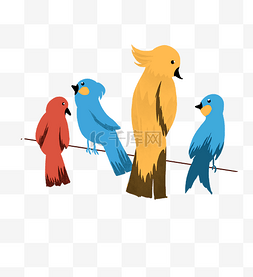 彩色鸟群鹦鹉