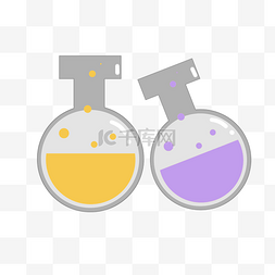 实验瓶子图片_化学实验瓶子插画