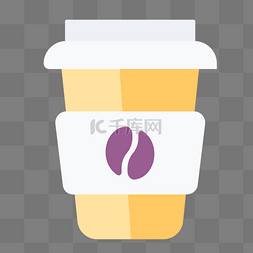 咖啡杯子图片_彩色扁平化创意咖啡杯子元素