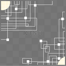 线条图片_矢量简约白色抽象对称科技感纹路