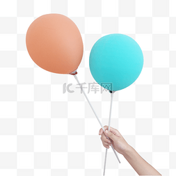 手握气球