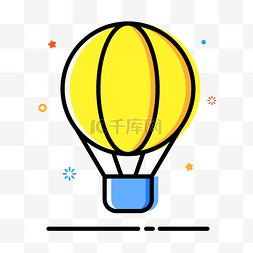 热气球图片_MBE黄色热气球