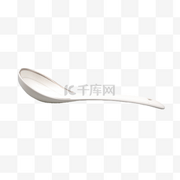 汤勺白色图片_白色餐具勺子