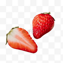 切开草莓水果图片_新鲜美食水果草莓切开切果