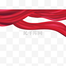 红色绸缎飘带
