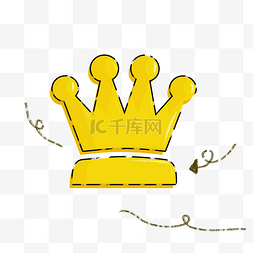 黄色手绘皇冠