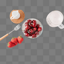 草莓啵啵酸奶图片_草莓车厘子酸奶