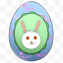 复活节兔子彩蛋插画