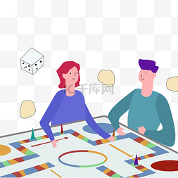 棋盘桌图片_桌游男女人物游戏