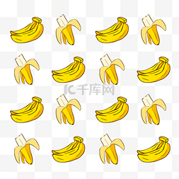 手绘香蕉纹理装饰