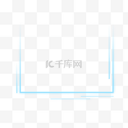 商业科技感图片_科技荧光简约边框