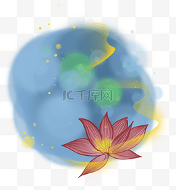 梦幻莲花图片_梦幻水墨莲花文字框