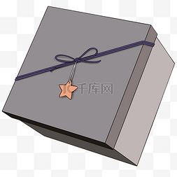 高端灰色图片_母亲节带小星星的灰色礼盒