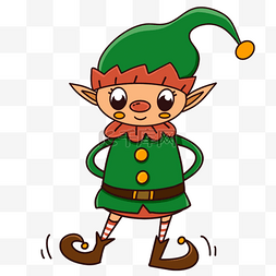 绿色流行色图片_绿色帽子圣诞节卡通christmas elf