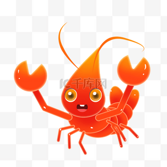 可爱龙虾图片素材_可爱龙虾钳子
